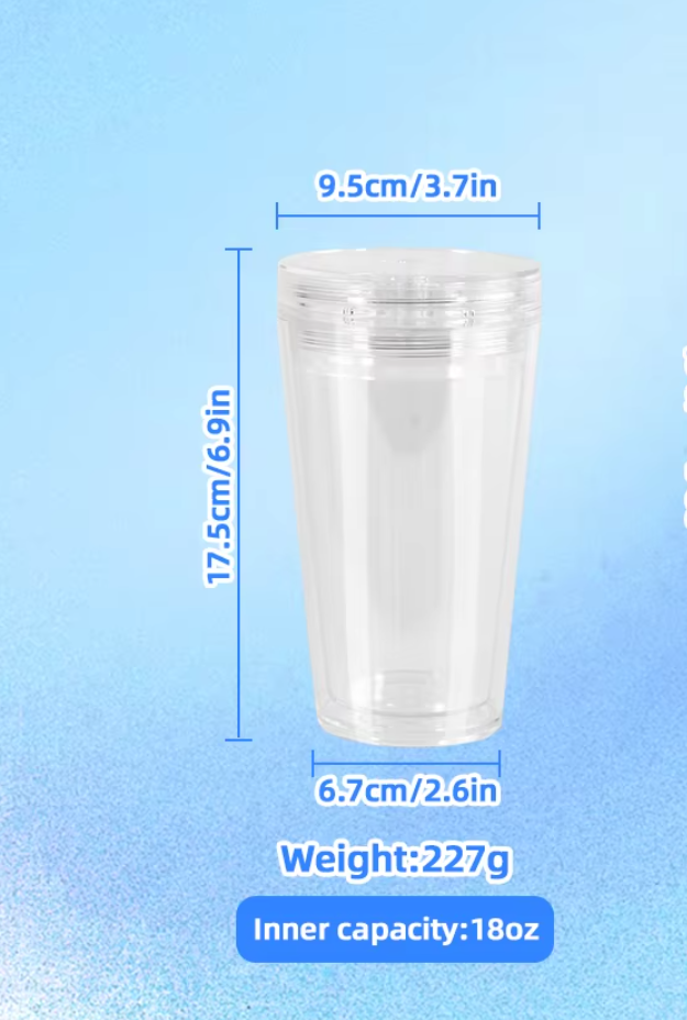 Snow Globe Milk Shake - Fillable Lid 18oz/ 530ml