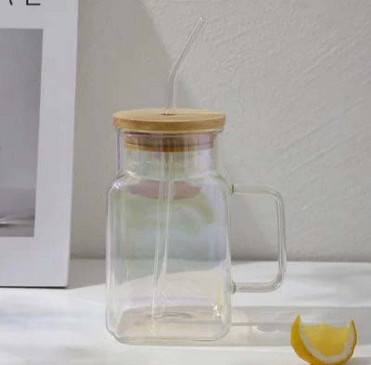 Square Glass Tumbler with handle