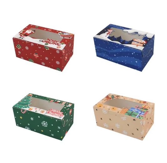 2 hole Christmas Bauble/Cupcake Gift Boxes - Multiple Styles