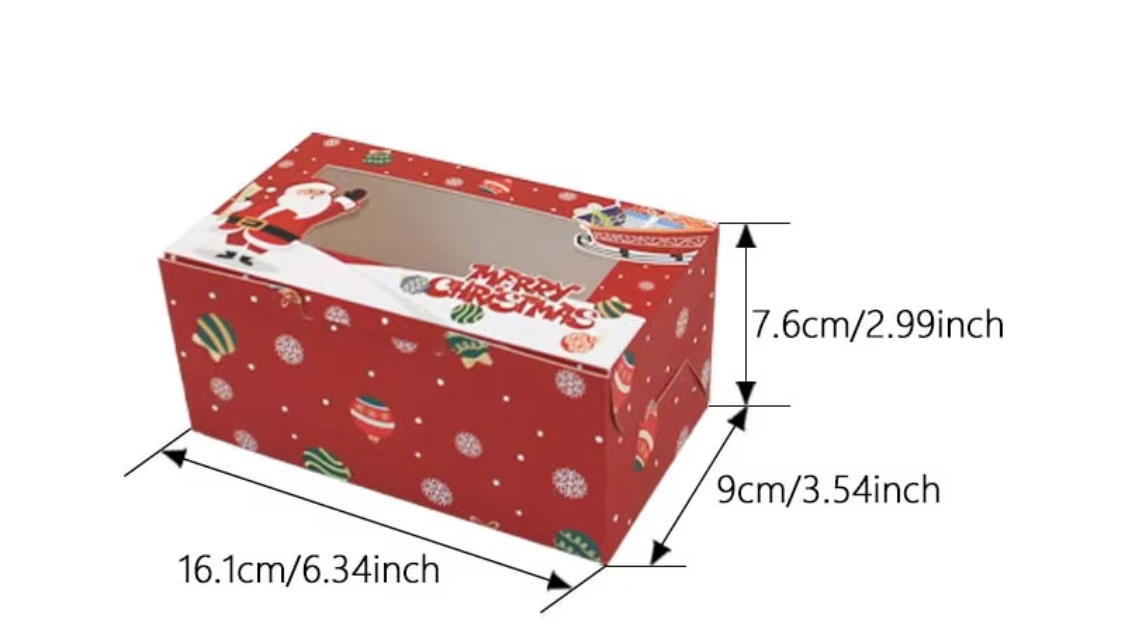 2 hole Christmas Bauble/Cupcake Gift Boxes - Multiple Styles