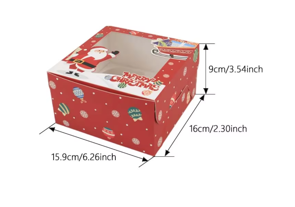 4 hole Christmas Bauble/Cupcake Gift Boxes - Multiple Styles