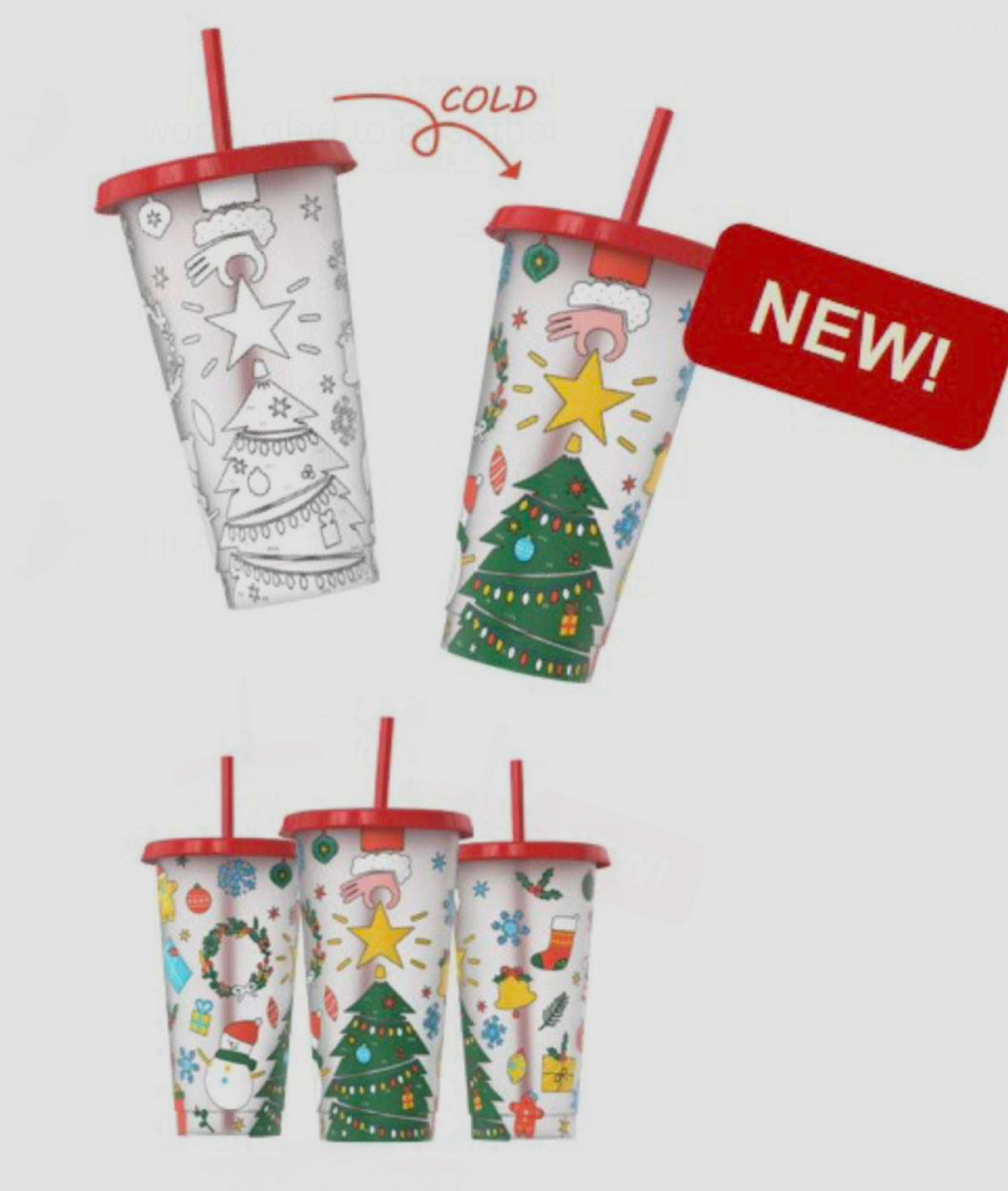 Christmas Tree Colour Change Cup 24oz