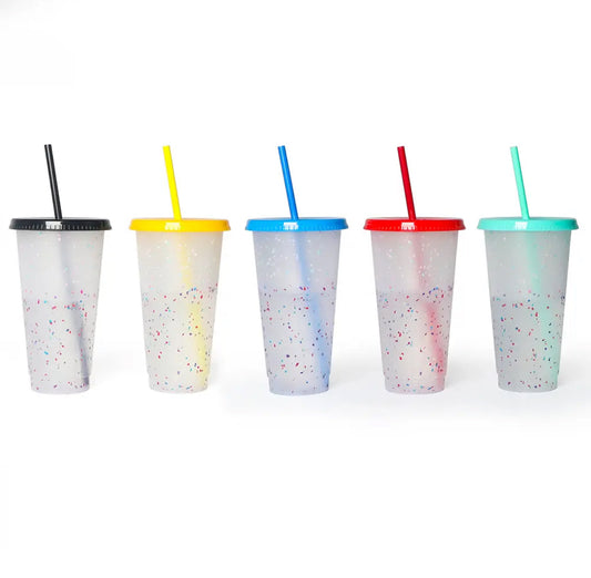 Clear with Confetti Colour Change Cup 24oz