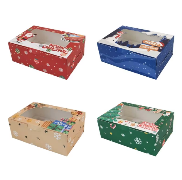 6 hole Christmas Bauble/Cupcake Gift Boxes - Multiple Styles