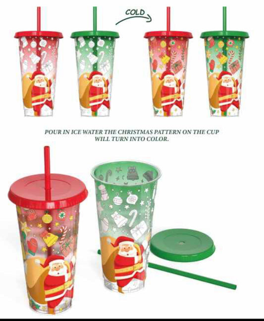 Santa Christmas Colour Change Cup 24oz