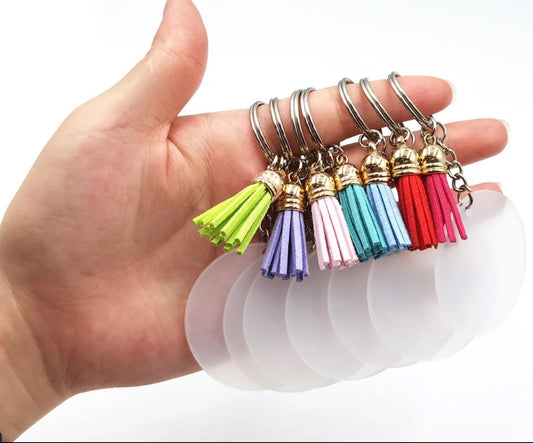 5cm Acrylic Disk Keychain 30 pack