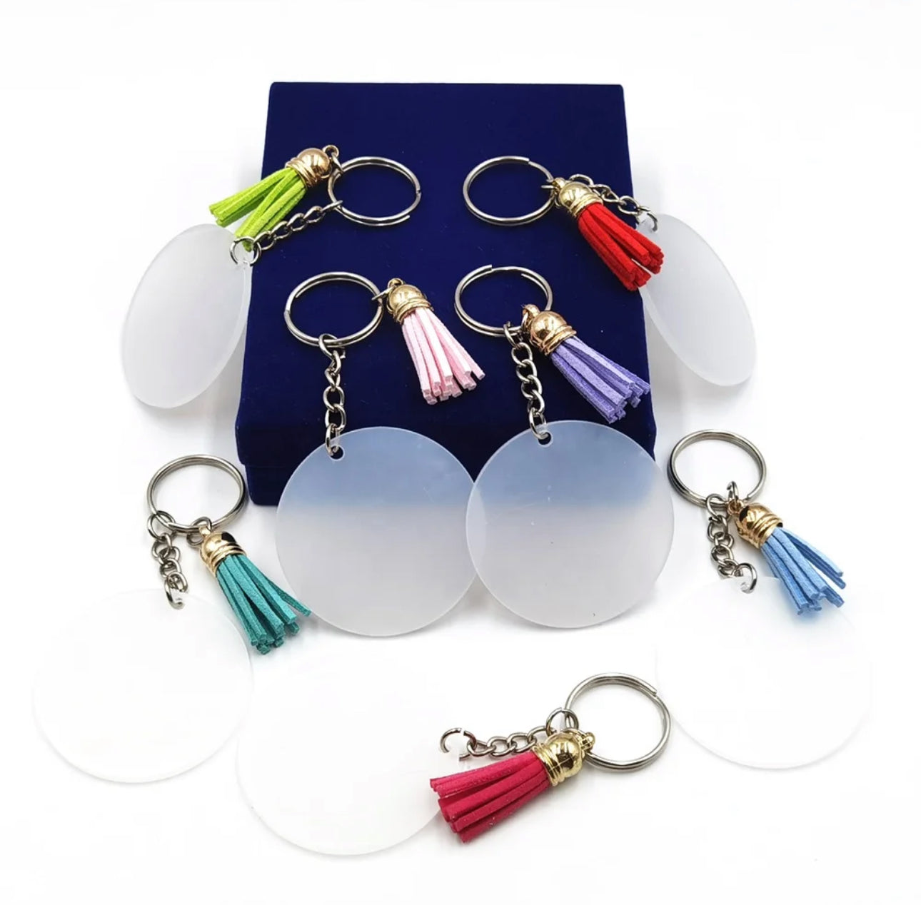 5cm Acrylic Disk Keychain 30 pack