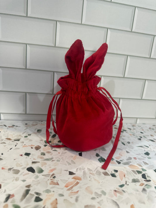 Mini Bunny Ear Velvet - Red