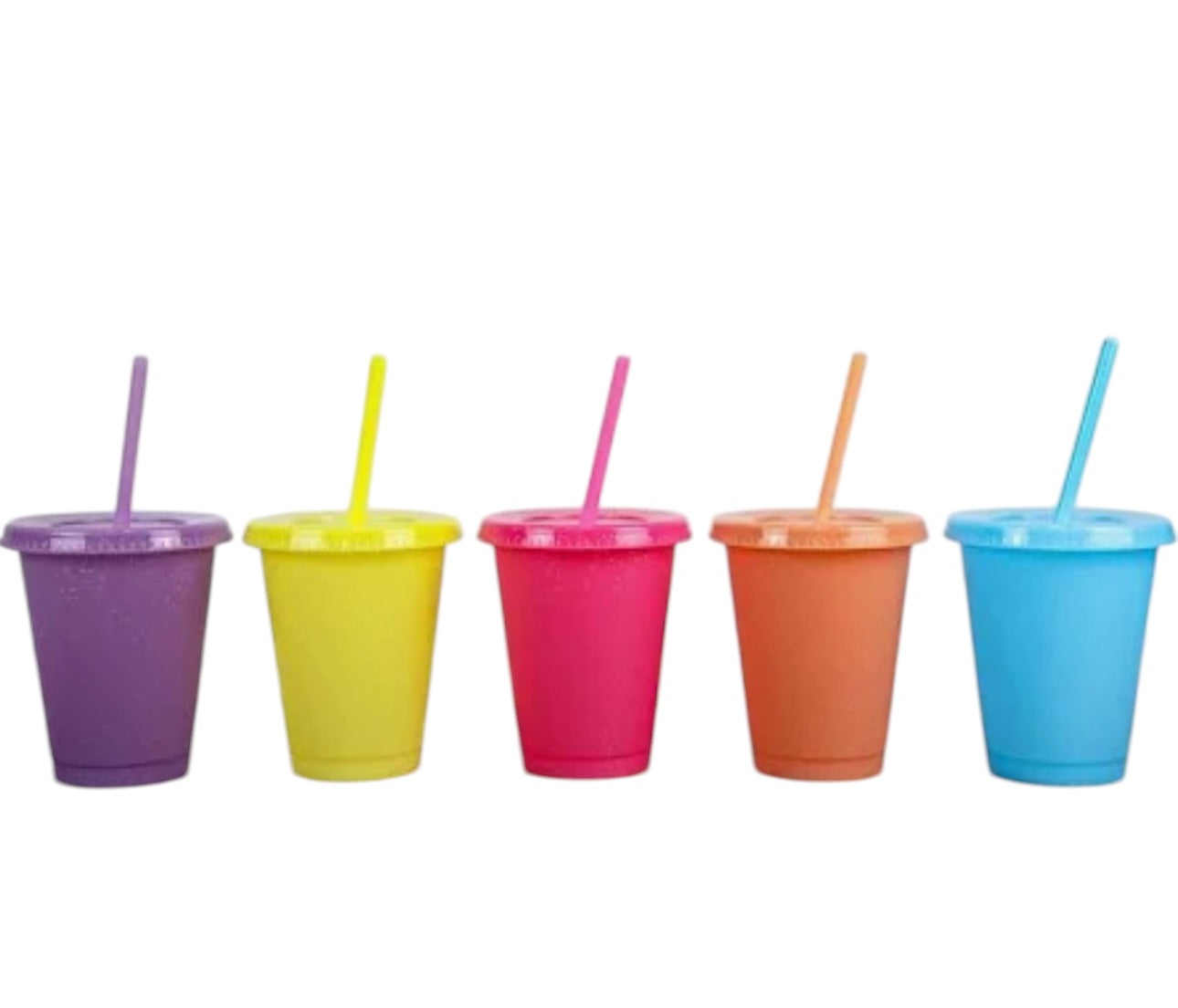 16oz / 470ml Candy Glitter Cold Cup with lid and straw