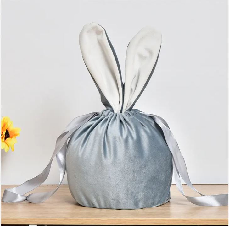 Velvet Bunny Ear Easter Bag