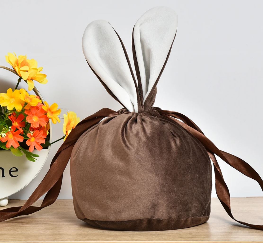 Velvet Bunny Ear Easter Bag