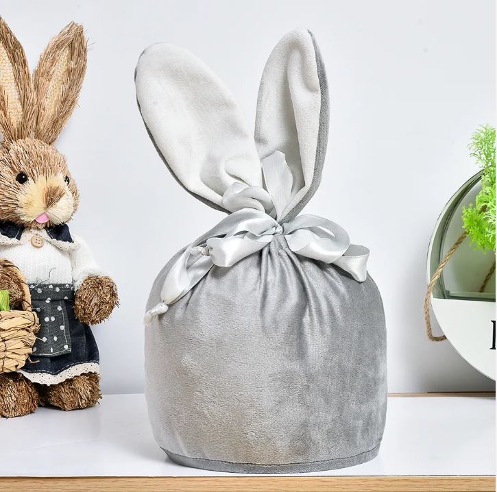 Velvet Bunny Ear Easter Bag