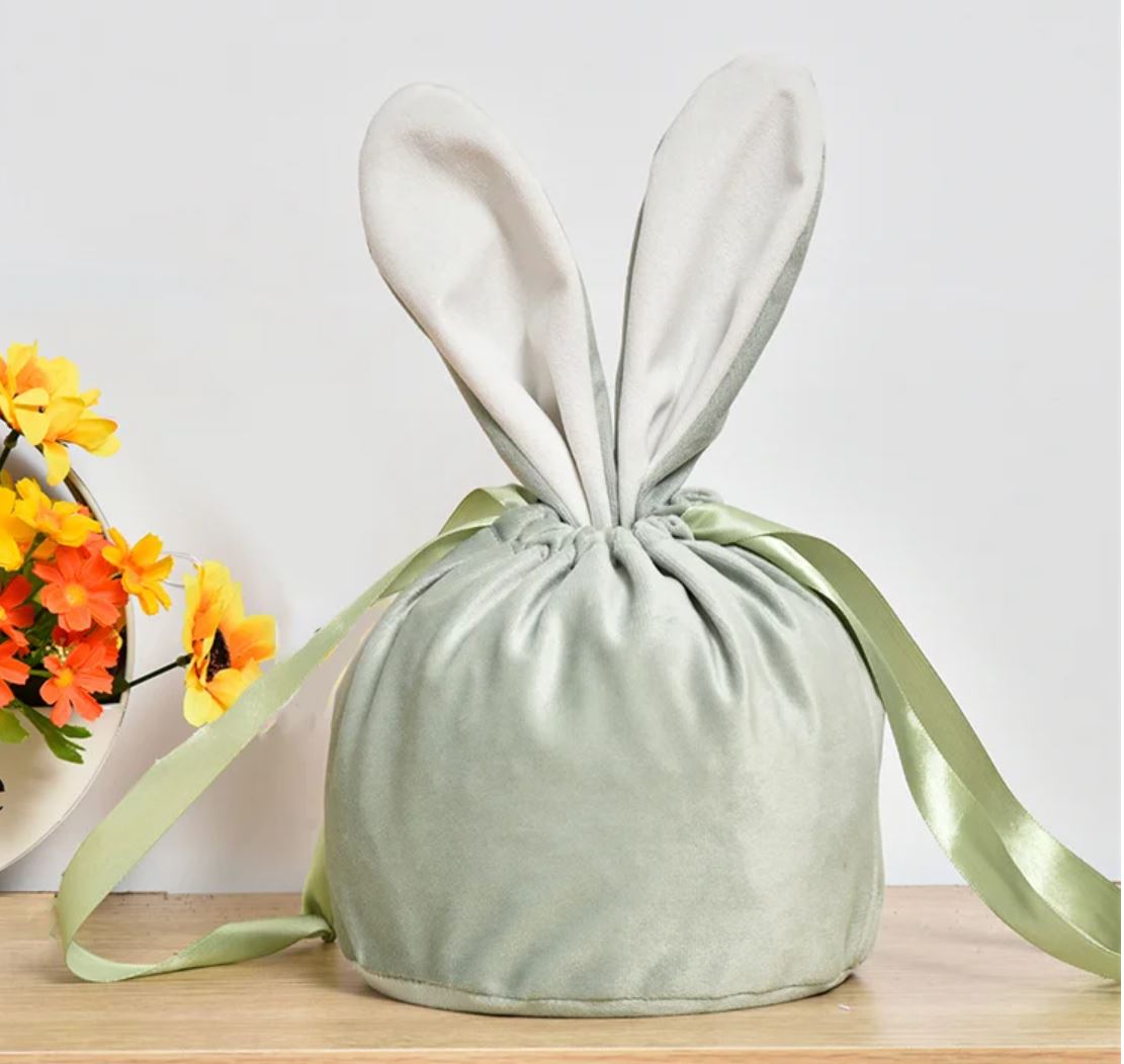 Velvet Bunny Ear Easter Bag