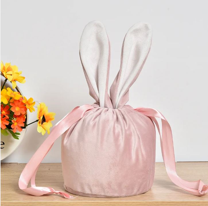 Velvet Bunny Ear Easter Bag