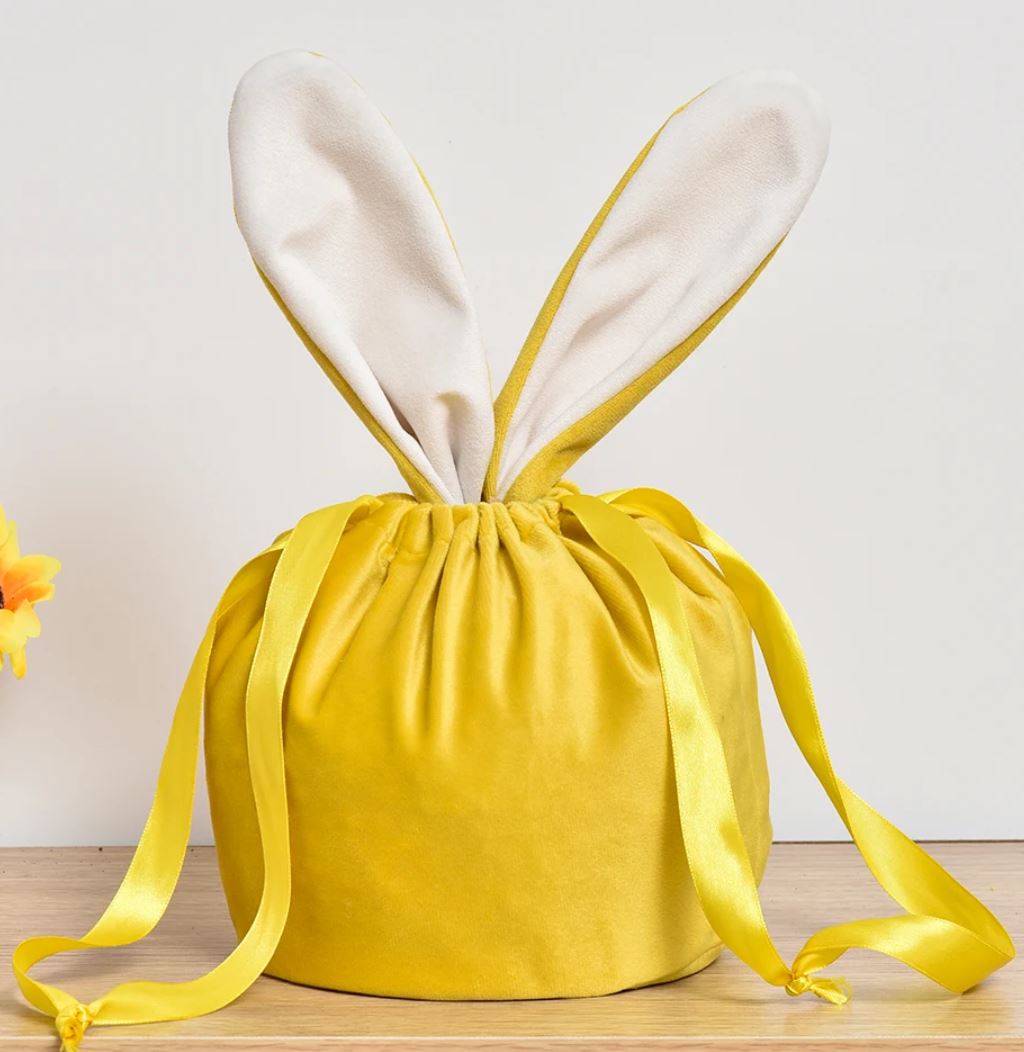 Velvet Bunny Ear Easter Bag