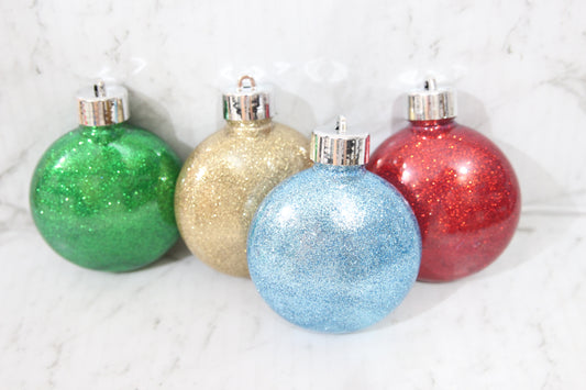 Pre-Glittered Disk 80mm Baubles - Made to Order