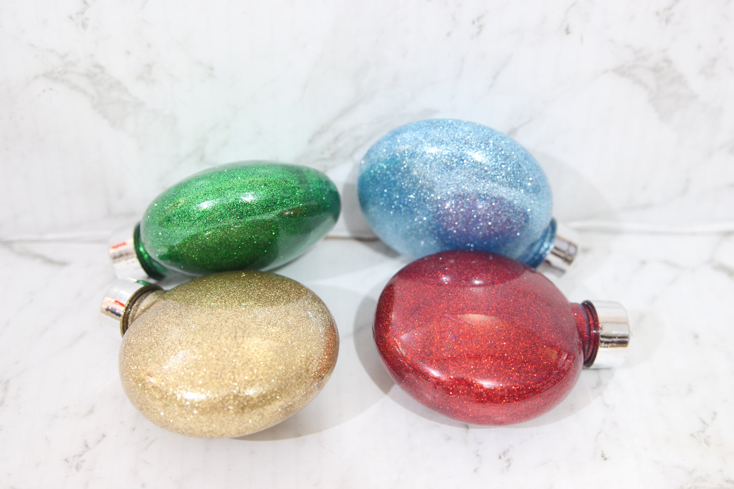 Pre-Glittered Disk 80mm Baubles - Made to Order