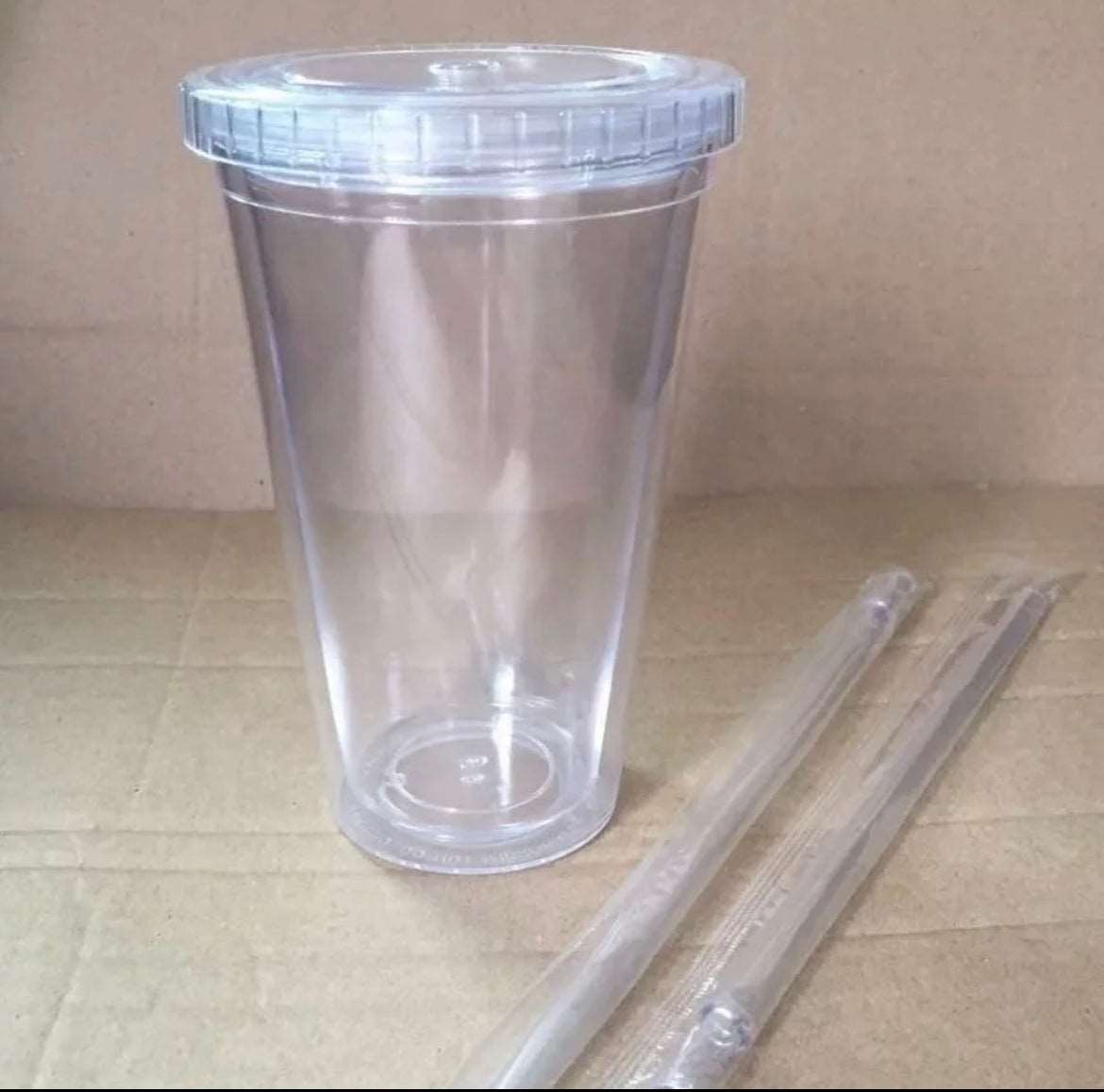 Clear Acrylic Milkshake Tumbler 16oz