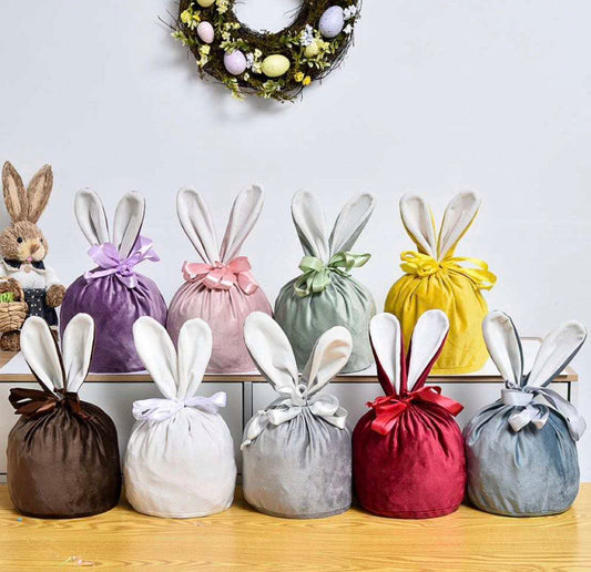 Velvet Bunny Ear Easter Bag