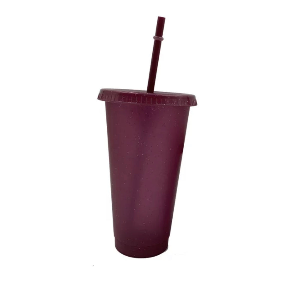 Glitter Cold Cup - With Lid and Straw 24oz - Multiple Colours