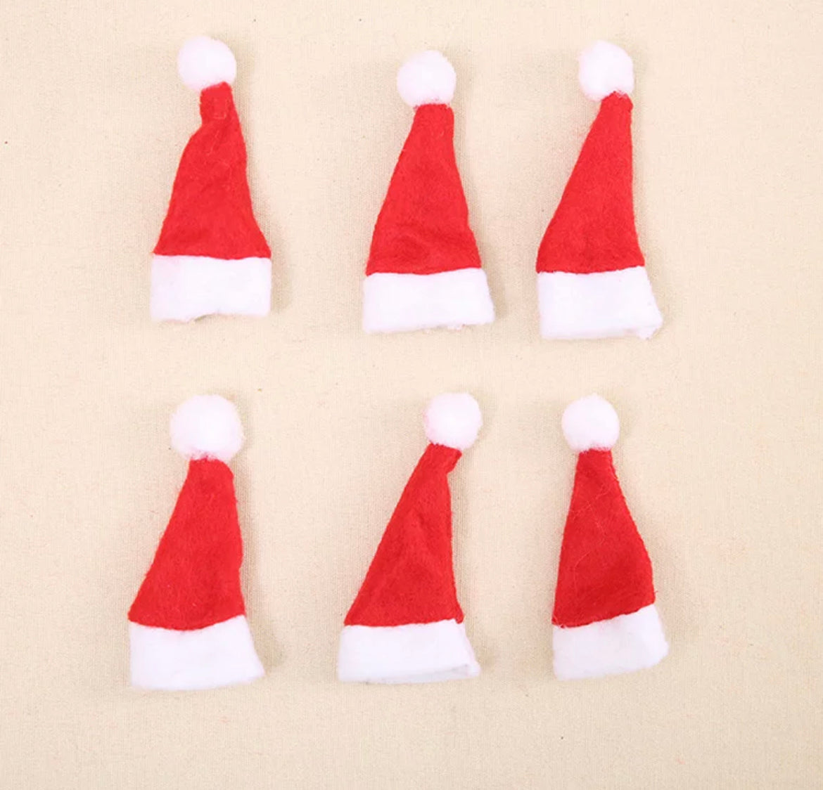 Mini Father Christmas /Santa Hats - 10 pack