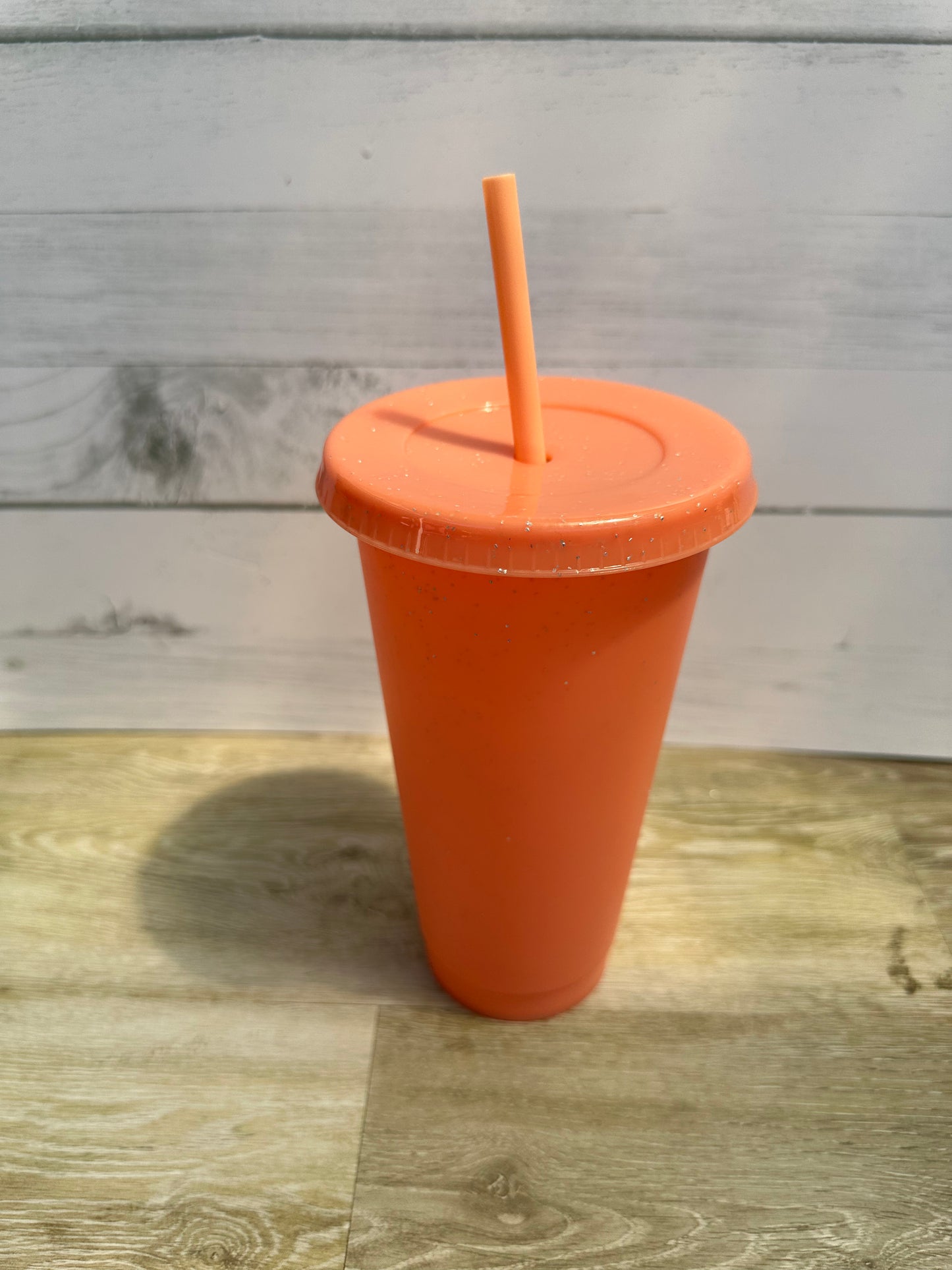 Candy Colour Glitter Cold Cup - With Lid and Straw 24oz - Multiple Colours