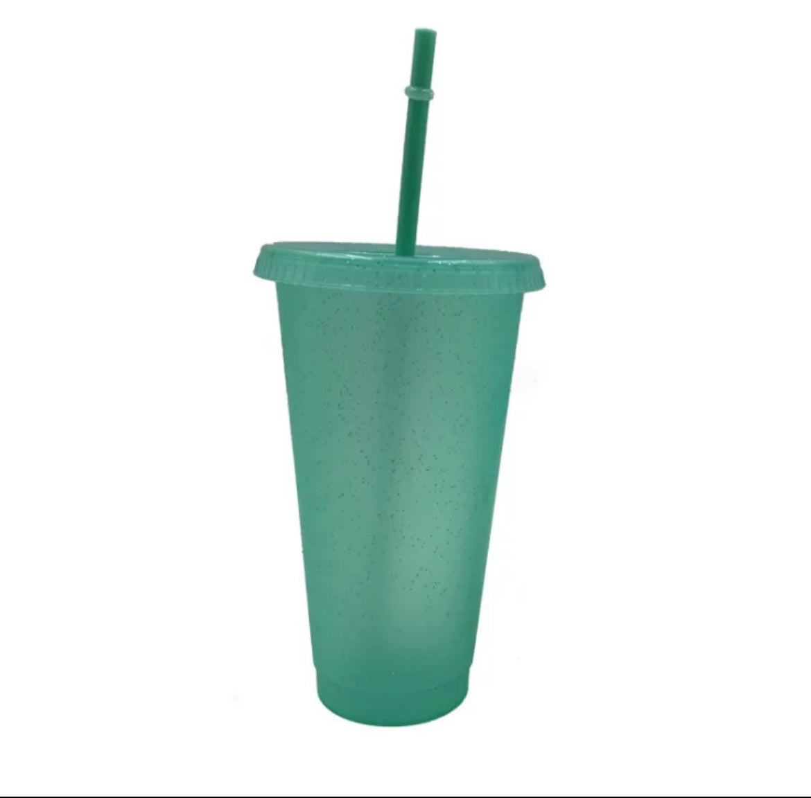 Glitter Cold Cup - With Lid and Straw 24oz - Multiple Colours