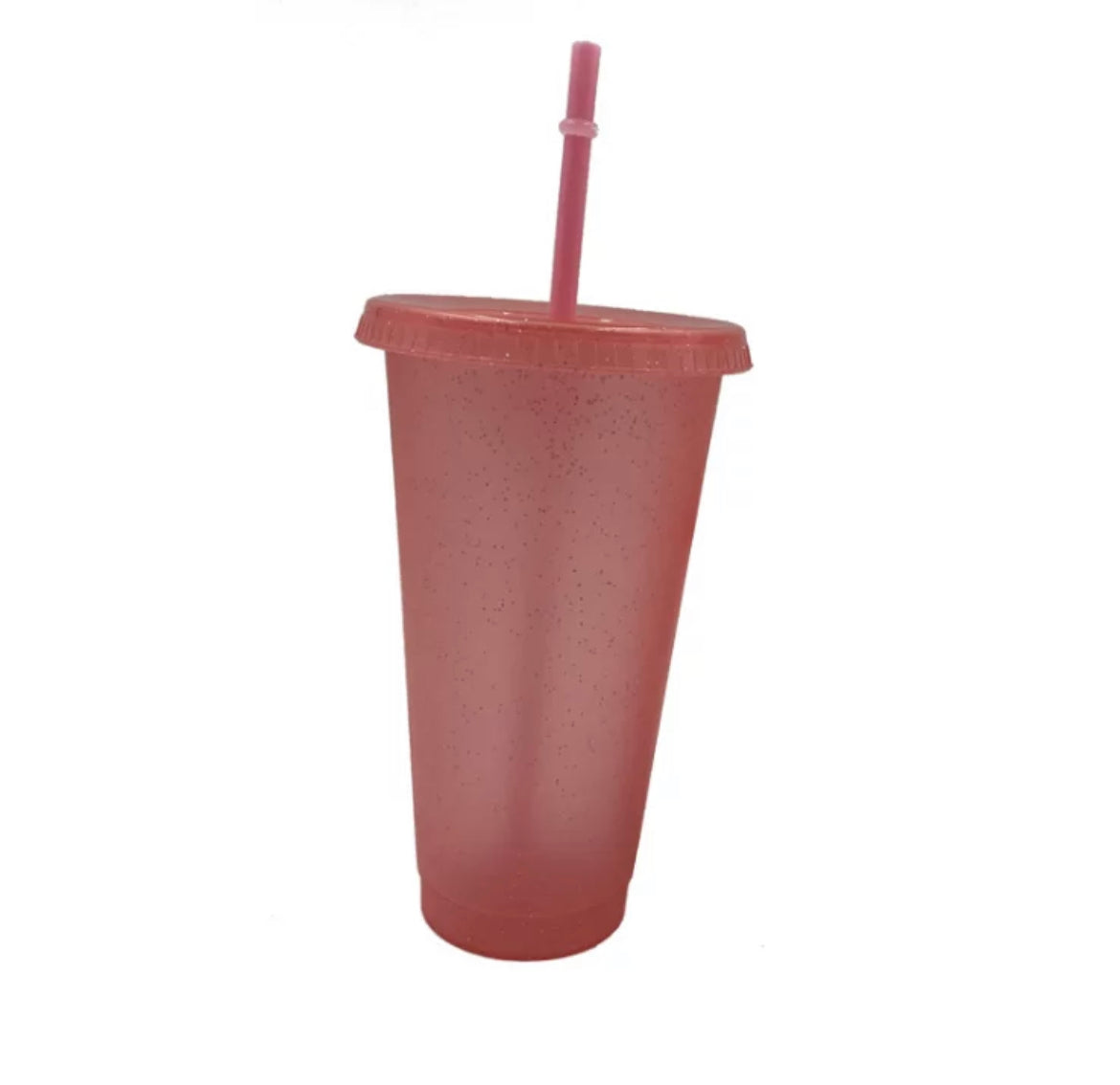 Glitter Cold Cup - With Lid and Straw 24oz - Multiple Colours