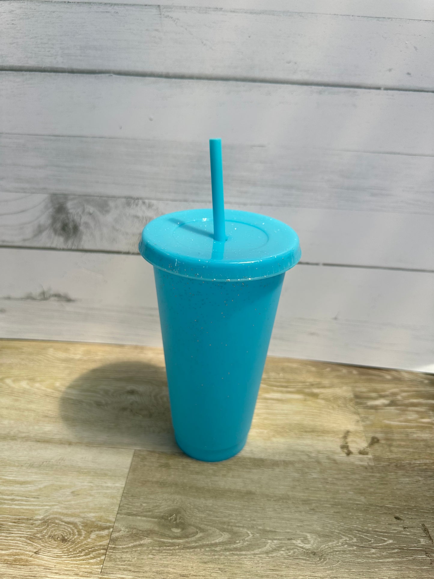 Candy Colour Glitter Cold Cup - With Lid and Straw 24oz - Multiple Colours