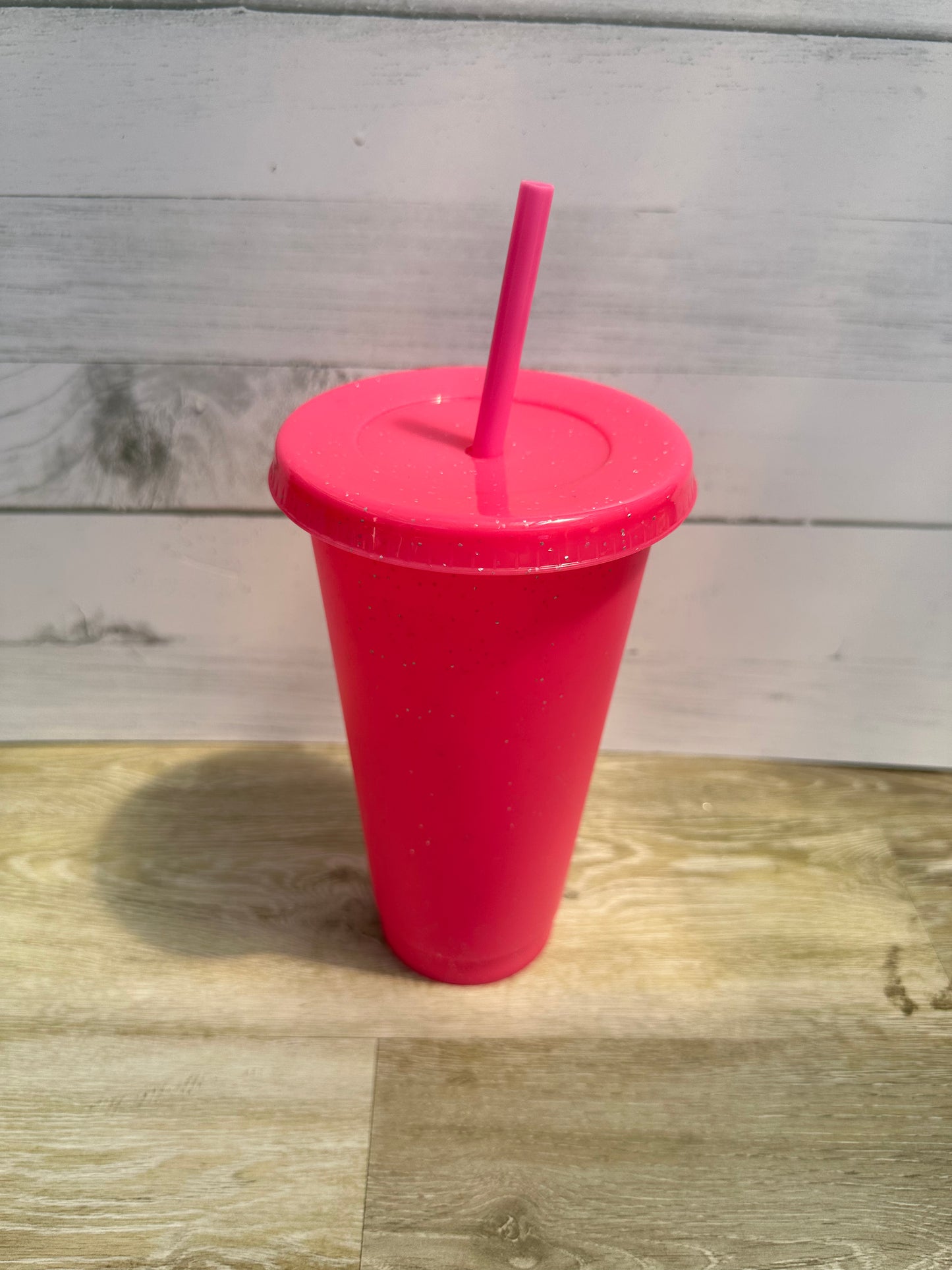 Candy Colour Glitter Cold Cup - With Lid and Straw 24oz - Multiple Colours