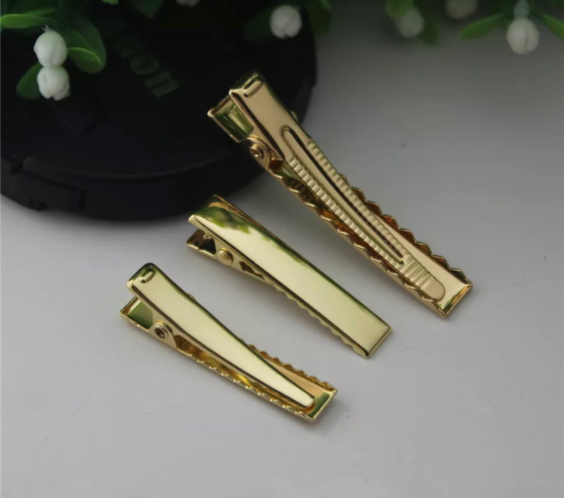 Alligator Hair Clip - Gold