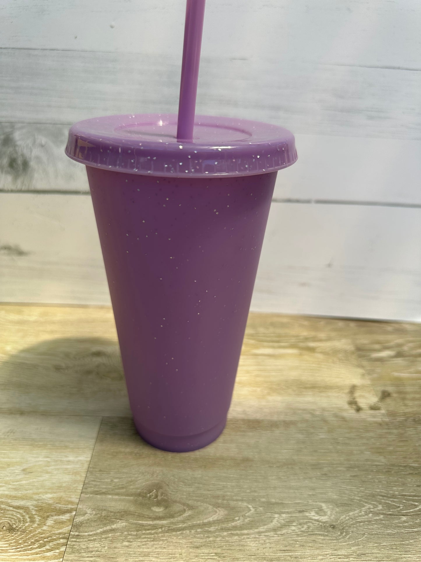 Candy Colour Glitter Cold Cup - With Lid and Straw 24oz - Multiple Colours