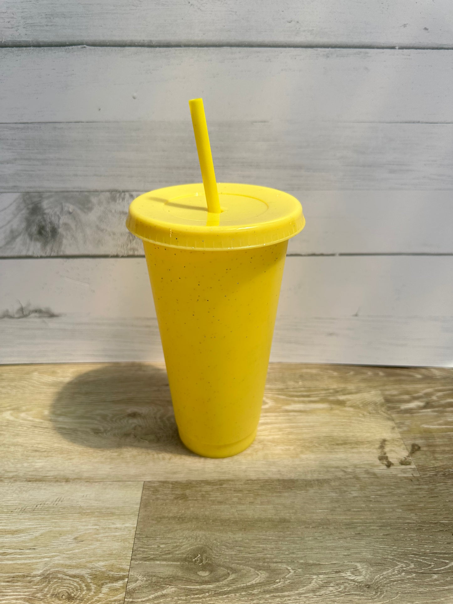 Candy Colour Glitter Cold Cup - With Lid and Straw 24oz - Multiple Colours