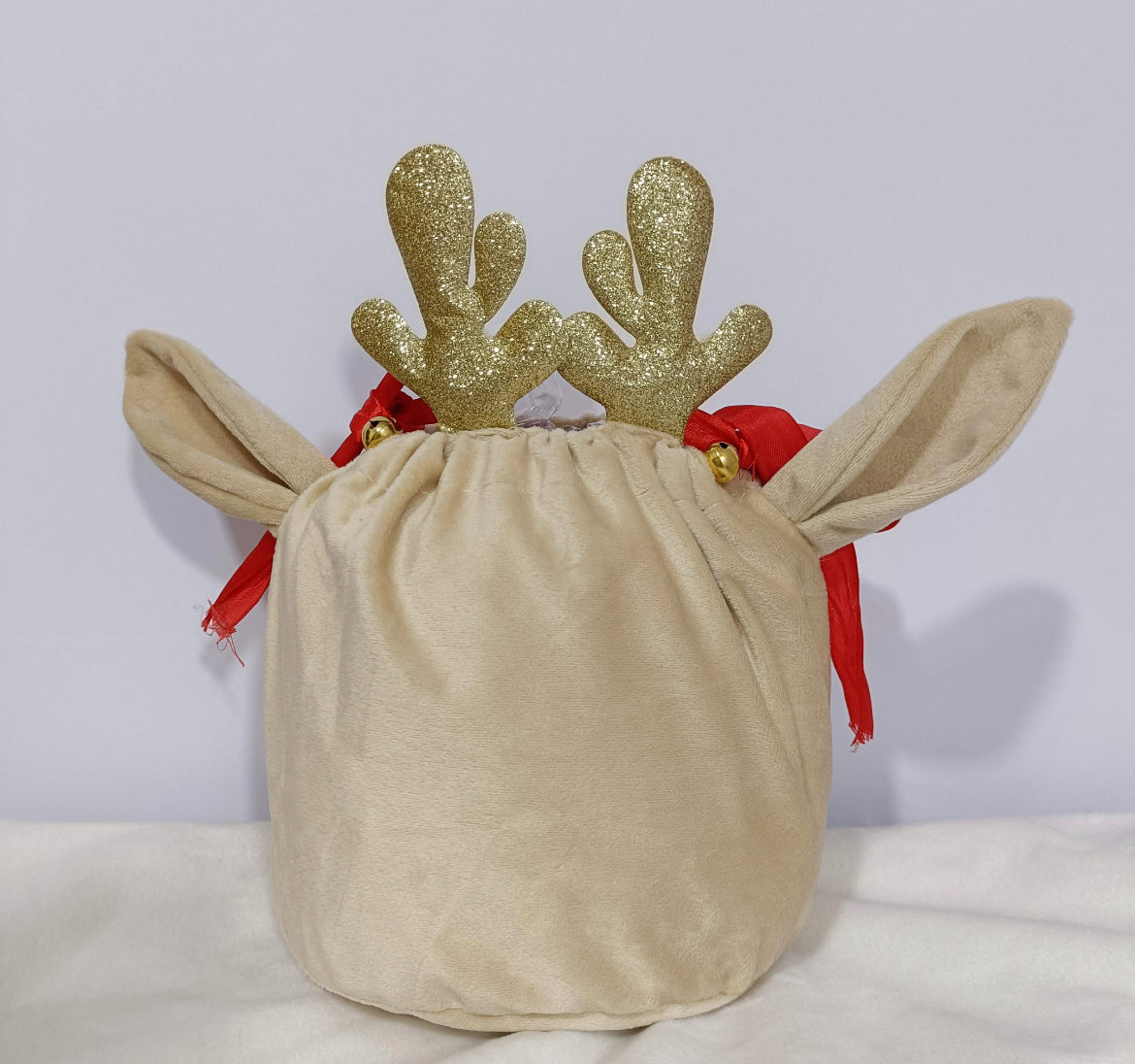 Velvet Reindeer Gift Bag