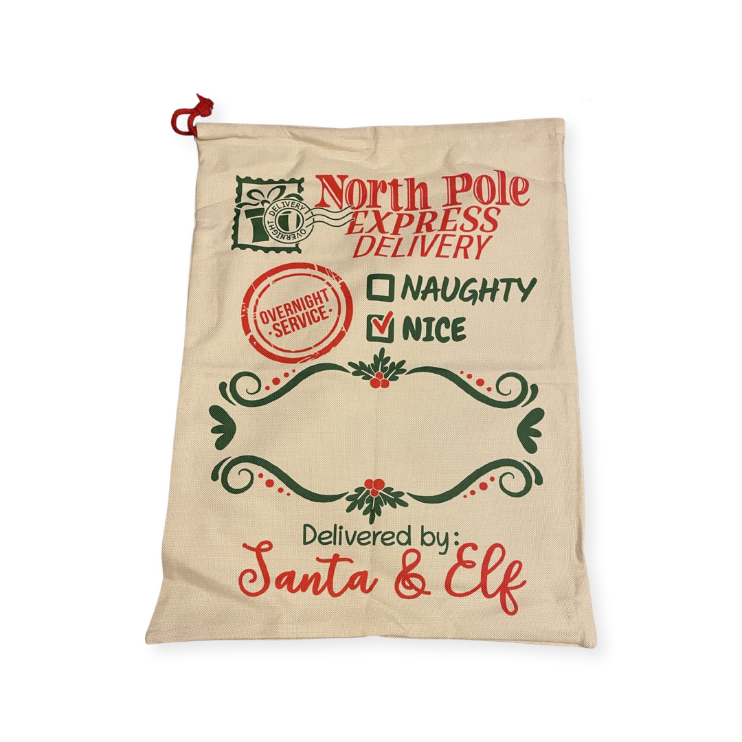 Jute Santa Sacks - Multiple Styles